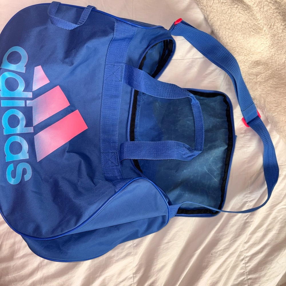 Adidas Vibrant Blue and Pink Sports Bag